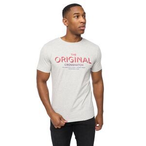 Crosshatch Mens Offaxis T-Shirt / Grey Marl